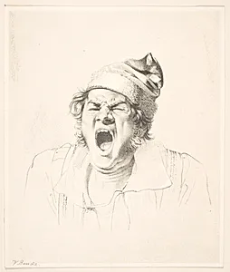 En gabende kjældermand by Wilhelm Bendz