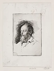 En gammel fisker. Brystbillede by Carl Bloch
