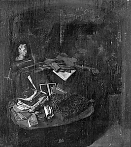 En gammel jødedoktor giver en kone råd by Cornelis Pietersz Bega