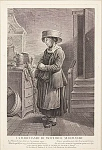 En gammel kone der sælger tysk sennep (La Marchande de Moutarde Allemande) by Elisabeth Catherine Claire Tardieu