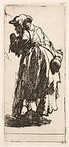 En gammel tiggerske by Rembrandt van Rijn