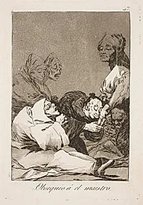 En gave til mesteren by Francisco de Goya
