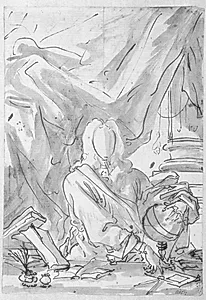 En herre i sit arbejdsværelse by Domenico Guidobono