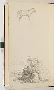 En hest. En høstak by P.C. Skovgaard