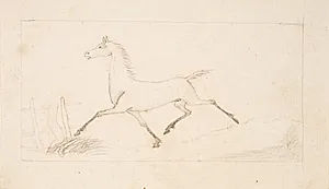 En hest i trav by Lorenz Frølich