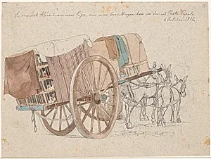 En hønsekræmmers vogn by Johan Thomas Lundbye