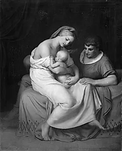 En huslig scene by Lorenz Frølich