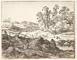 En hyrde og et lam by Allaert van Everdingen