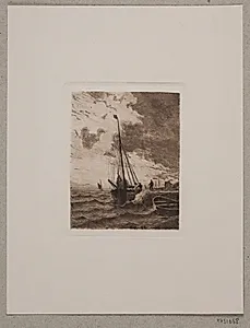 En jagt ved bolværket by Nils Severin Lynge Hansteen