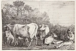 En kohyrde by Gerrit Claesz. Bleker