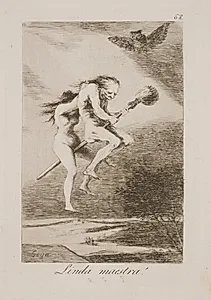 En køn lærermester by Francisco de Goya
