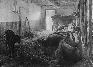 En kostald by Viggo Johansen