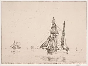 En kuf i stille vejr by Anton Melbye