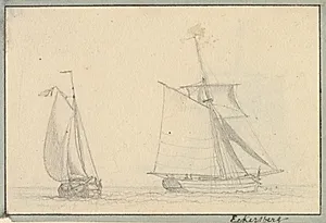 En kuf og en jagt by C.W. Eckersberg