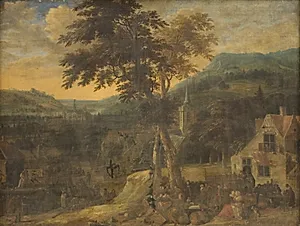 En landsbyfest by Gerrit Battem
