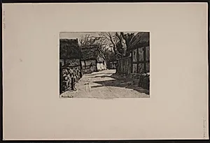 En landsbygade by Arvid Aae