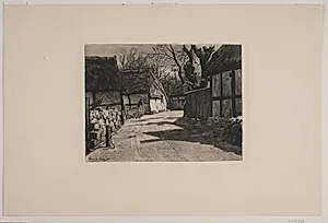 En landsbygade by Arvid Aae