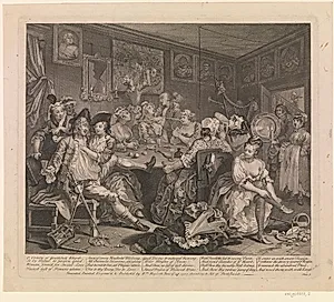 En libertiners liv, blad 3 by William Hogarth