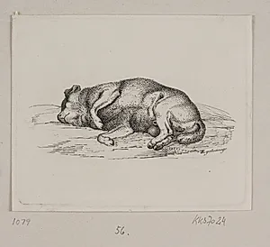 En liggende hund by Vilhelm Kyhn