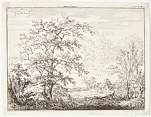 En lille landsby by Adriaen Hendriksz. Verboom