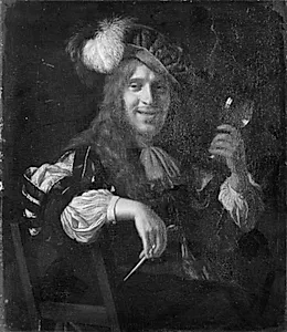 En lystig kavaler by Frans van Mieris (I)
