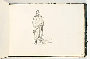 En mand klædt i kapper by J.C. Dahl