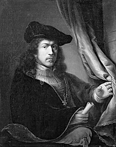 En mand med hat på og ordenskæde by Gerbrand van den Eeckhout