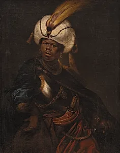 En mand med turban og rustning by Mander III, Karel van