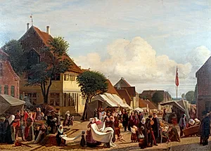 En markedsdag i Fredericia by H.J. Hammer