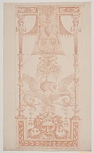 En montant med figurlig og ornamental dekoration by Jacques François Joseph Saly