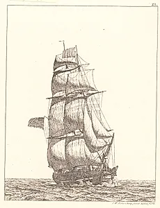 En nordamerikansk brig by C.W. Eckersberg