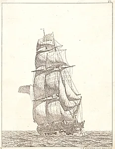 En nordamerikansk brig by C.W. Eckersberg