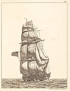 En nordamerikansk brig by C.W. Eckersberg