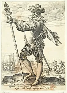 En officer med lanse by Jan Harmensz. Muller