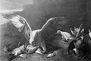 En ørn, som er slået ned på sit bytte by Adriaen van Utrecht