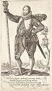 En pikener, vendt mod venstre by Hendrick Goltzius