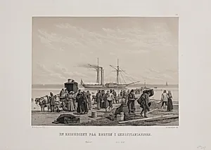 En rejsescene på Horten i Christianiafjord