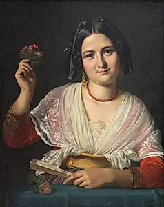 En romerinde i karnevalsdragt by Wilhelm Marstrand