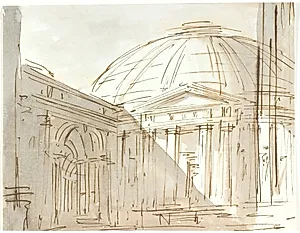 En rundbygning (Pantheon?)