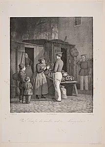 En russer, der handler med en amagerkone by Edvard Fortling