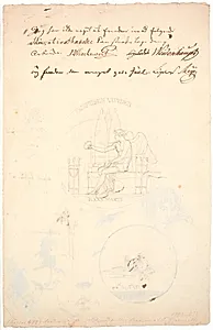 En siddende genius by Nicolai Abildgaard