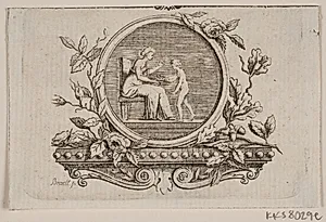 En siddende kvinde by J.F. Clemens