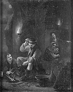 En smedie by Godfried Schalcken