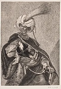 En sort afrikaner i rustning by Albert Haelwegh