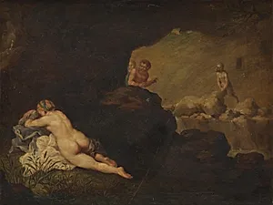 En sovende nymfe by Johann Liss