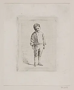 En stående dreng by Carl Bloch