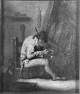 En tobaksryger by Adriaen Brouwer