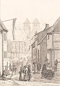 En torvedag i Viborg by Martinus Rørbye