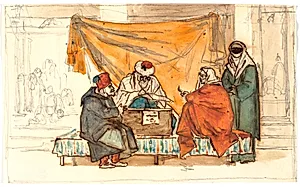 En tyrkisk notarius opsætter en ægteskabskontrakt by Martinus Rørbye