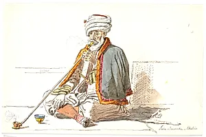 En tyrkisk opiumsryger (Jaia Dervicha) i Chalkis by Martinus Rørbye